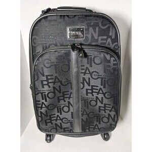 Kenneth Cole Reaction All-Over Logo Monogram Black Softside Rolling 24" Suitcase